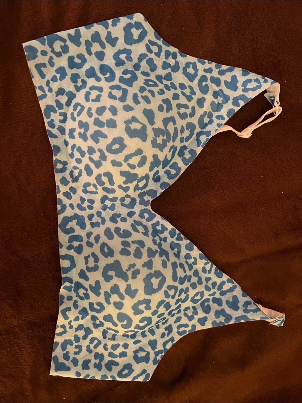 Shapedly Smoothing Comfort Wireless Jelly Bra - Blue Leopard - XL